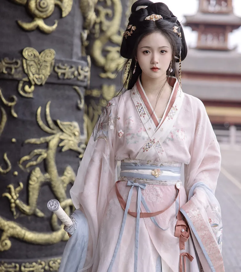 New Hanfu Women Fiesta Carnival Halloween Cos Cosplay Big Sleeved Shirt Waist Length Skirt Fiesta Carnival Halloween Cos Cosplay