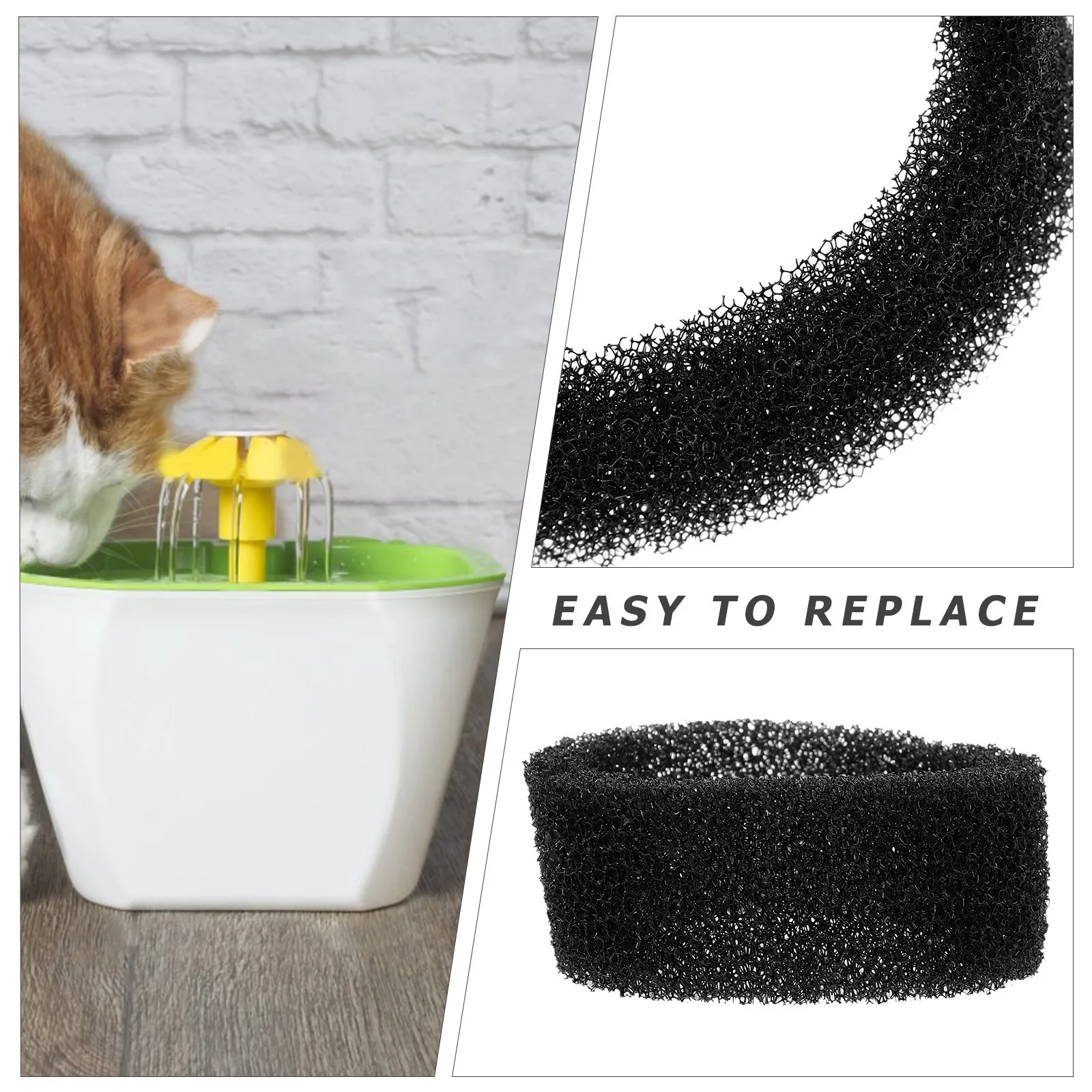 

12pcs Pet Water Fountain Filter Sponge Replacement For Dog Cat Drinking Fountain Long Lasting Filtration Supplies Tool