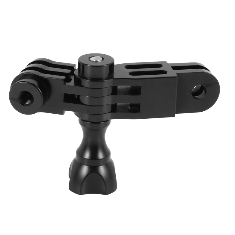 2X CNC سبائك الألومنيوم ثلاثة اتجاهات محور الذراع محول تركيب ل GOPRO بطل 1 2 3 3 + 4 5 جلسة/شاومي يي/SJ/Gitup الأسود