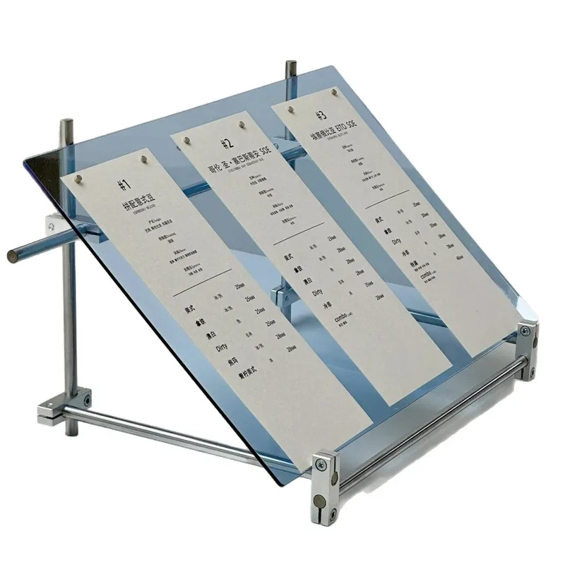Acrylic optical axis display stand, milk tea coffee menu stand, small poster display stand, desktop ornament, bracket base.