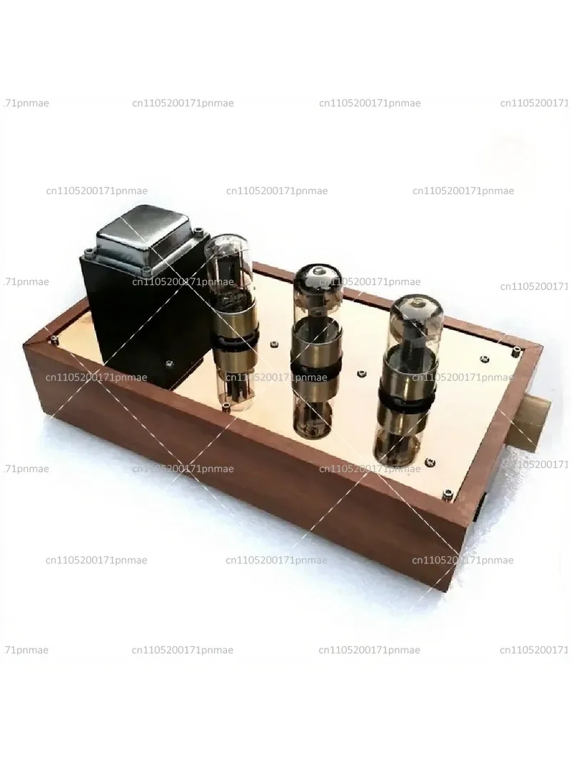 Solid Wood HiFi Tube Preamplifier 6N8P 6SN7 6Z5P Rectifier Vacuum Tube Preamp Frequency Response 10Hz-100kHz
