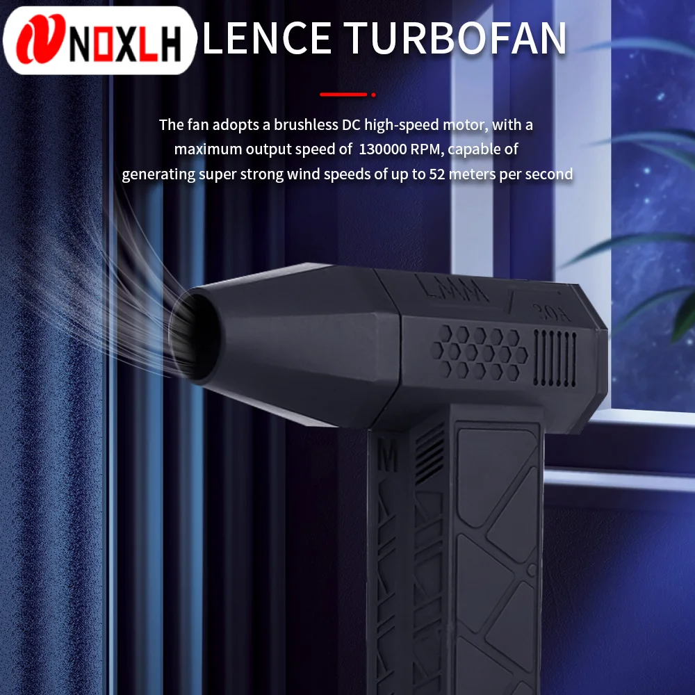 130000RPM 52M/S High Speed Duct Fan Turbo Jet Fan Turbofan Brushless Motor Turbo Fan 200W 30A 7.4V Violent Fan High-Performance