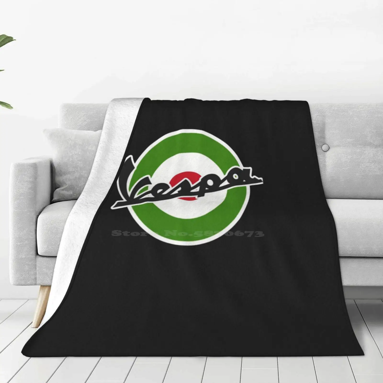 Mod Target New Selling Custom Print Flannel Soft Blanket Mod Target Cool Italian Motorcycle Helmet Car Bumper I Love 50S 70S