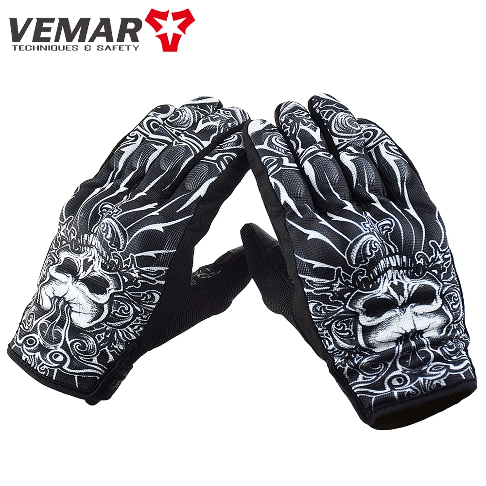

Vintage Skull Motorcycle Riding Gloves Men Touchscreen Motocross Proective Gloves Anti-fall Motorbike Gloves Moto Gloves M-XXL