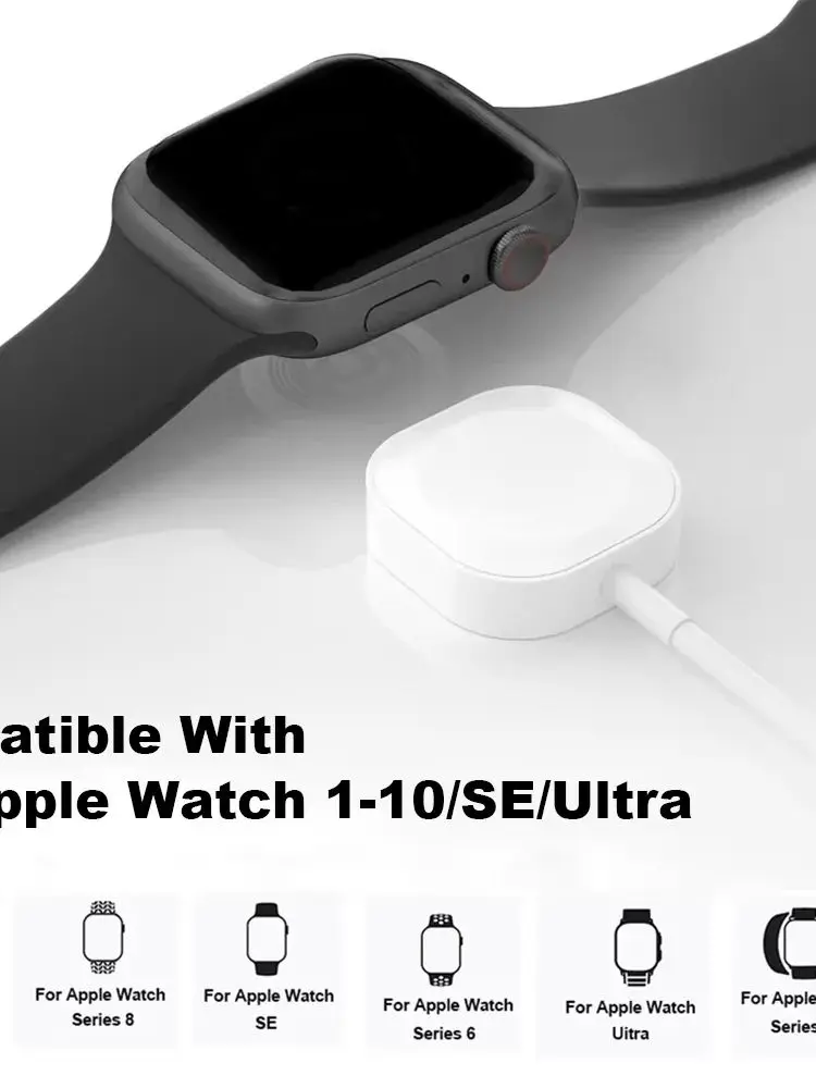 TIMESS Magnetisches USB-A-TYPE-C Uhrenladegerät für iPhone Watch Series Ultra 11 10 9 8 7 6 5 Ladekabel für iWatch 4 3 2 1 SE