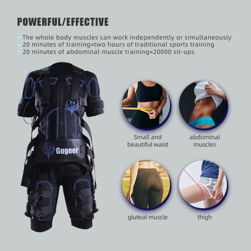 

2025 Ems Body Fitness Training Suit Fitness Wireless Electrode EMS Power Training Suit Muscle Stimulator Therapy with APP