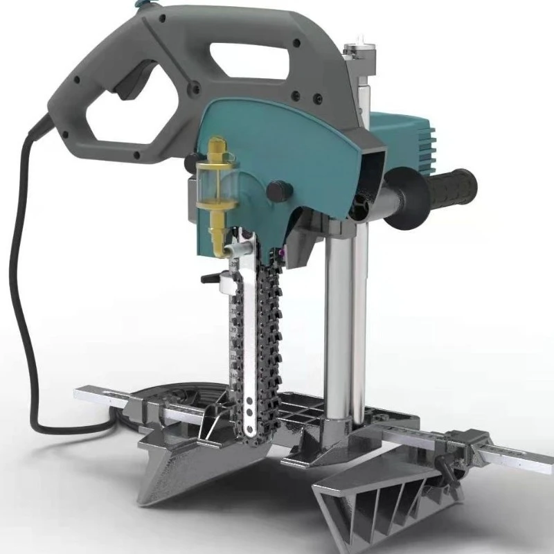 

Wooden house square wood round wood punching machine, chain mortise and tenon machine opening machine Portable cutting