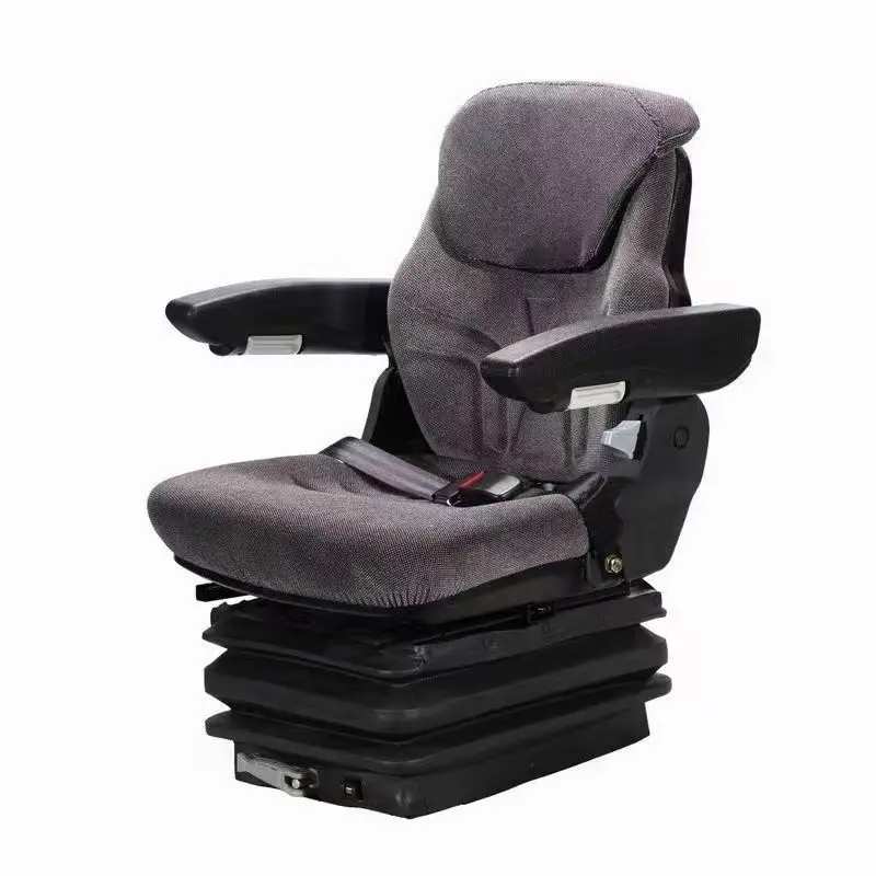 Adjustable construction machinery suspension seat, tractor agricultural machinery aviation seat with headrest with armrest