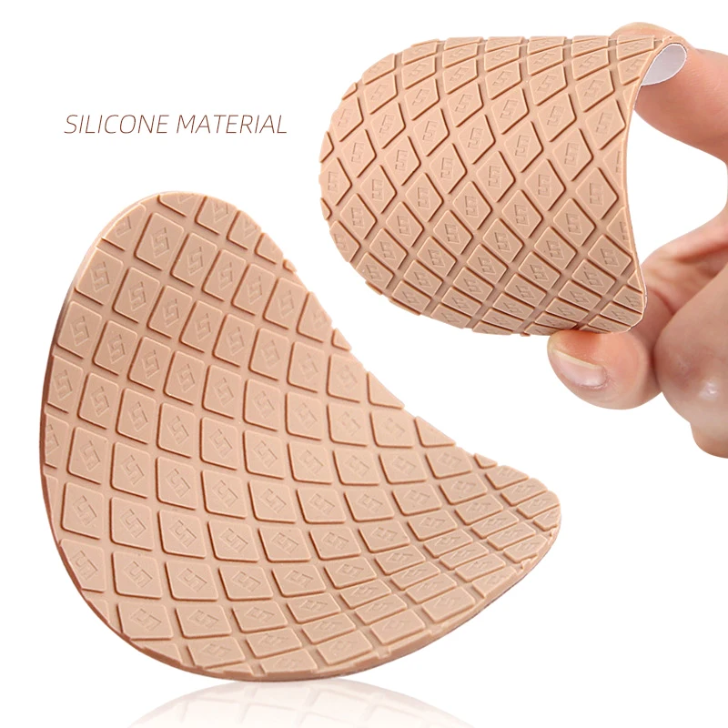 2*Non-Slip Wear-Resistant Shoes Mat Stickers Self-Adhesive Sole Protector High Heels Forefoot Sticker Silicone Rubber Soles Pads