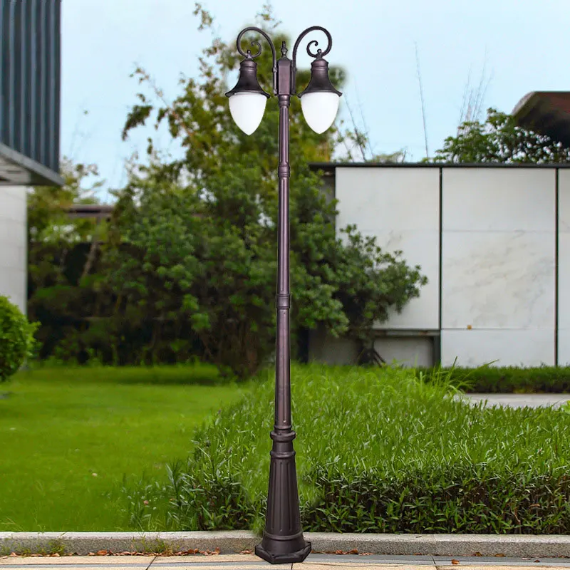 

2.6M Led European Style Garden Lights, Double Headed Garden Street Lights, Landscape Lighting, Street Lights, Outdoor Roads