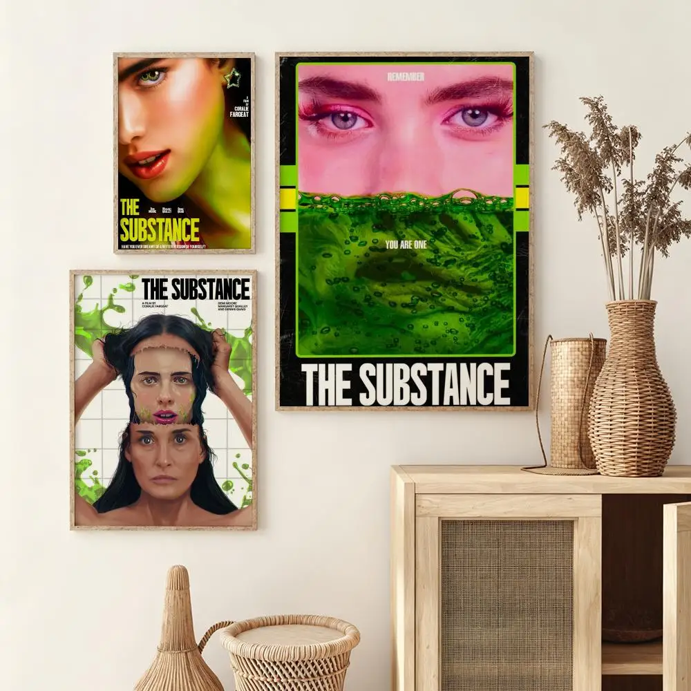 The S-Substance Movie Poster Wall Stickers HD Painting Self Adhesive Art Vintage Decals for Living Room Home Bedroom Decor