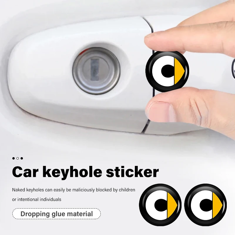 8pcs Universal Car Door Key Hole Lock Anti-Dustproof Stickers For Smart 451 450 Crossblade City Cabrio City-Coupe Roadster