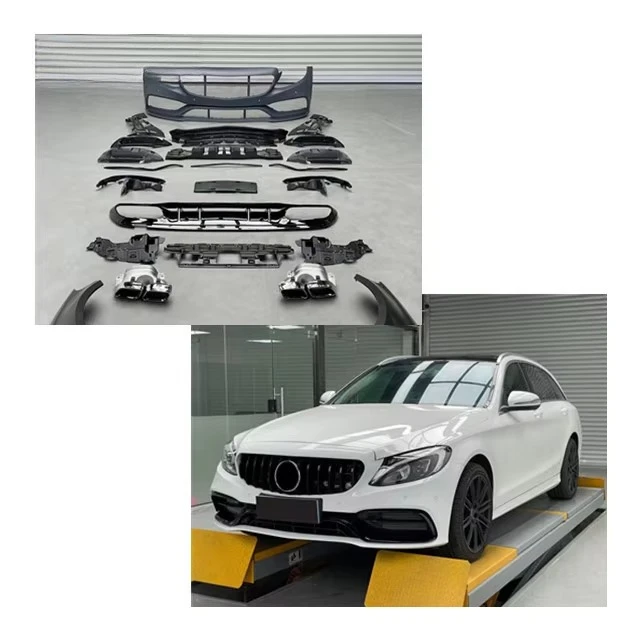 Body Kit for W205 C-class C200 C300 High Quality Body Kit for C-Class W205 2019 Upgrade to C63 a Style Body Kit