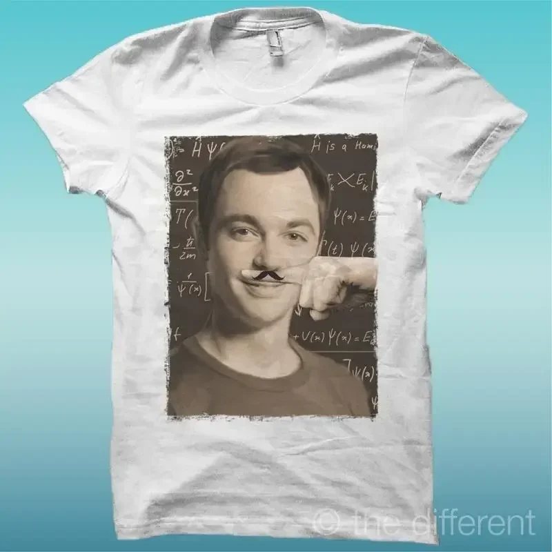 T Shirt Sheldon Cooper Dito Baffo Mustache Id e Cadeau Road To Happiness