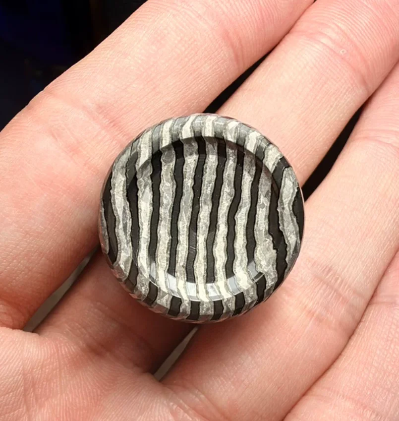 Used EDC njt 5s zircuti button 24.5×12mm Stress Relief Toy Haptic Spinner Fingertip Gyroscope Decompression Toys