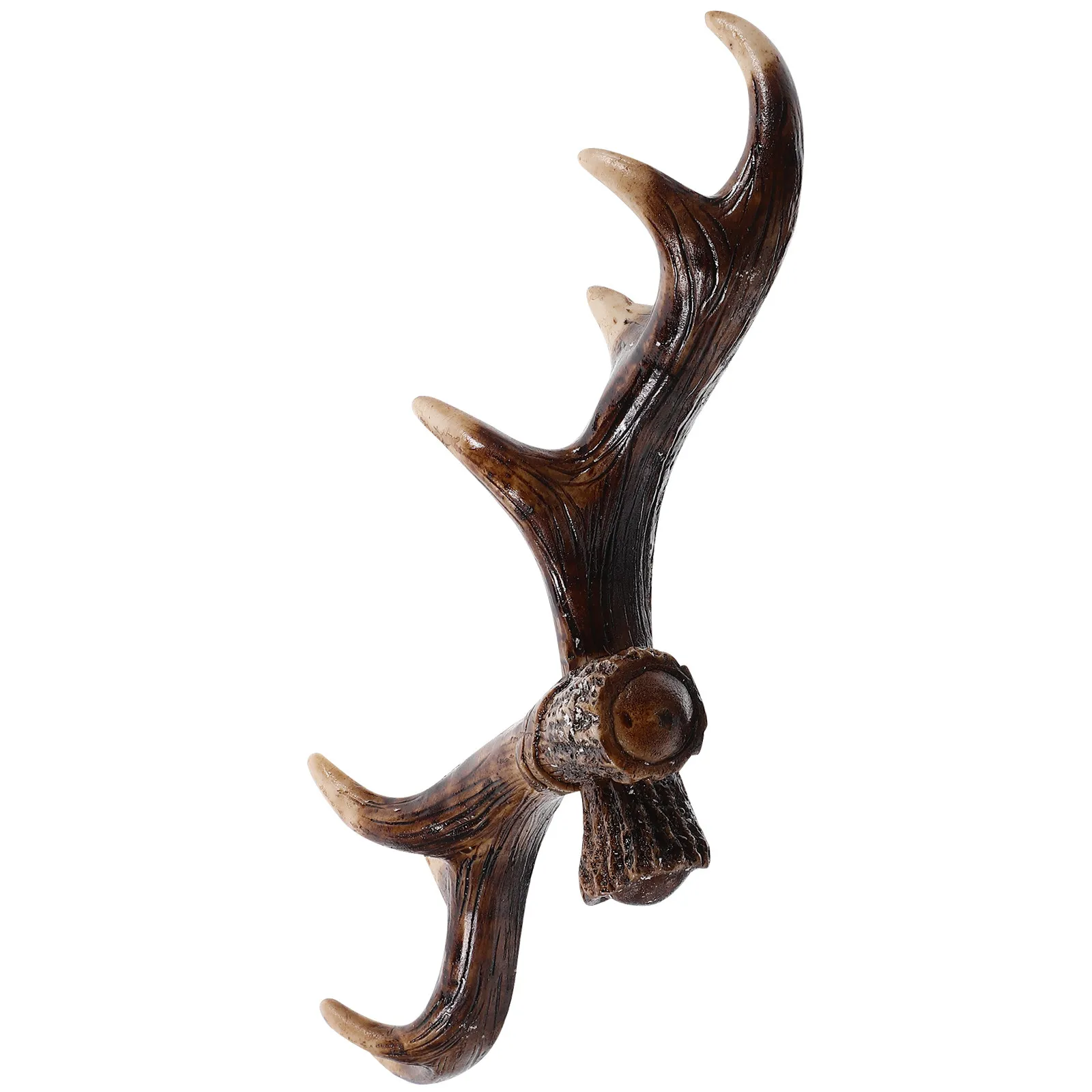 Antler Hook Wall Mounted Decorative Coat Hat Key Hanger Resin Deer Antler Art Design Entryway Space Saving Retro Vintage Home
