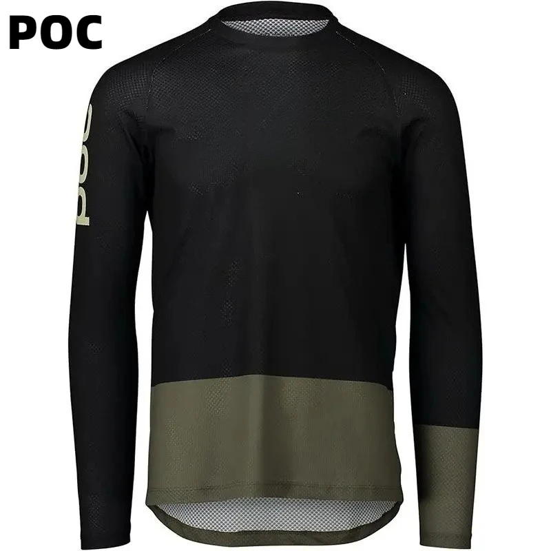 

POC Long-sleeved sports cycling suit Quick-drying T-shirt BMX DH MTB Bicycles Clothes Outdoor sports running clothing