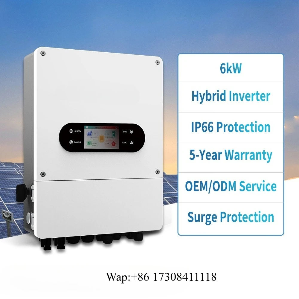 Philippines Vietnam IP66 GreenPower 6KW Solar Hybrid Inverter  6000w Solar Charge Controller Hybrid Inverter Charger