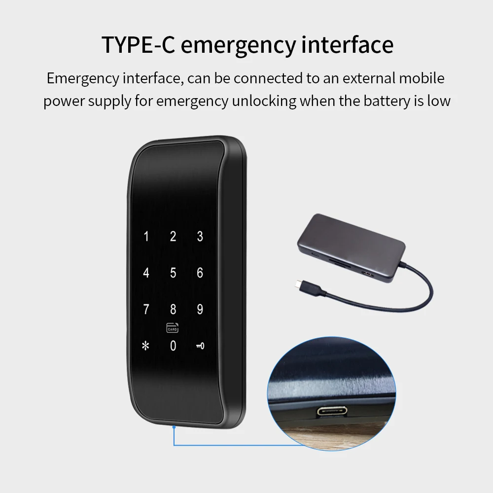 Imagem -02 - Fechadura Inteligente de Gaveta com Impressão Digital Eletrônica Rfid 13.56mhz ic Bloqueio de Armário Aplicativo Ttlock Desbloqueio Inteligente Sensor sem Chave Instalação Fácil