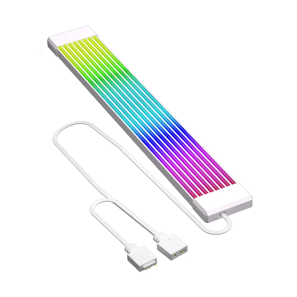 Flexible RGB LED Light Strip Bar ARGB Board Cover For Computer Power Supply ATX 24PIN GPU Video Card Cables And Case