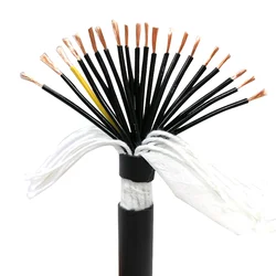 Robot arm CNC cable 26 24 22 20 18 AWG 10 12 16 20 24 30 40 core 5meters high flexibility oil resistant bending drag chain cable