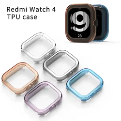 TPU Screen Protector Case For Xiaomi Redmi Watch 4 Half Pack Shell Smartwatch Frame Bumper For Redmi Watch4 Protective Cover