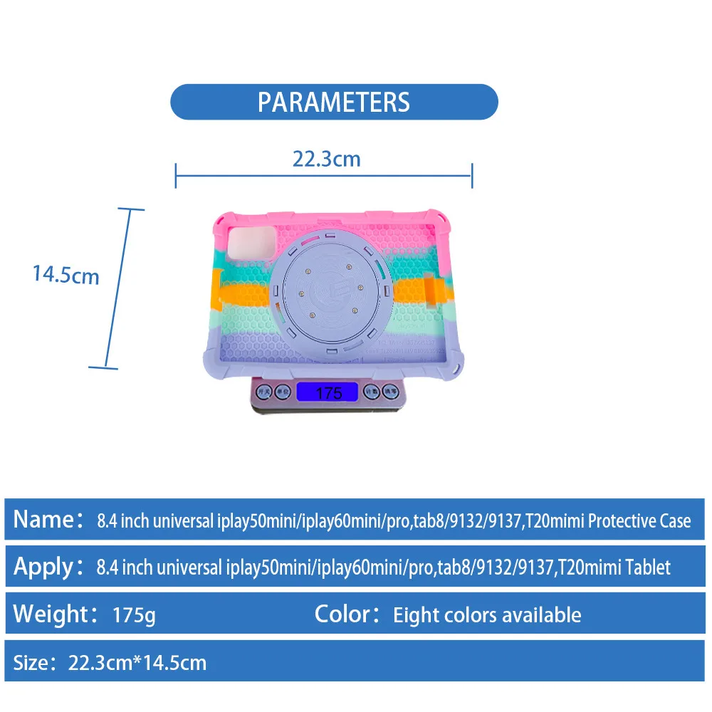 Soft Silicone Case For DOOGEE T20 Mini 8.4 inch T20 Mini Pro 8.4" 360 Rotating Stand Kids Tablet Cover