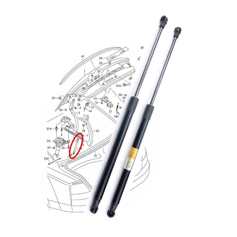 

2 шт. газовая пружина багажника автомобиля для AUDI A8 D4 4H2 4H8 4HC 4HL 4H0827551B опорная штанга задней двери автоаксессуары