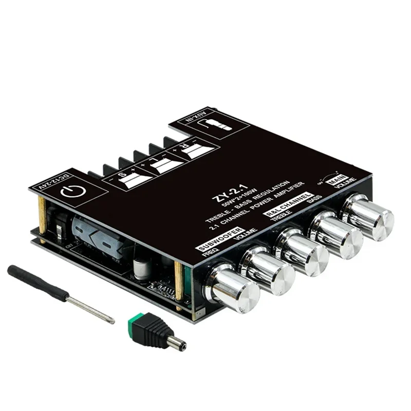 

2.1 Channel Bluetooth-Compatible Audio Power Amplifier Module BT 5.1 3.5Mm AUX 50Wx2+100W AMP Board Amplifier Board