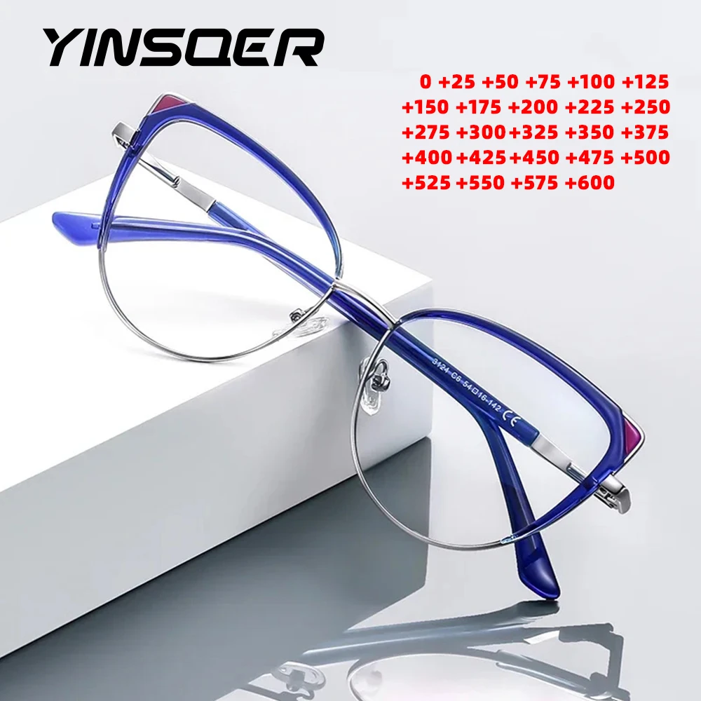 

Higher Quality New Fashion Anti-Blue Light Glasses Design Reading Eyeglass for Women Metal Customized Prescription Myopia Frames