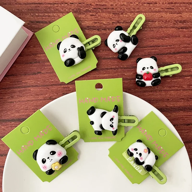 5pcs cute panda hairpins girl hair accessoires hair clips for women pinzas para el cabello