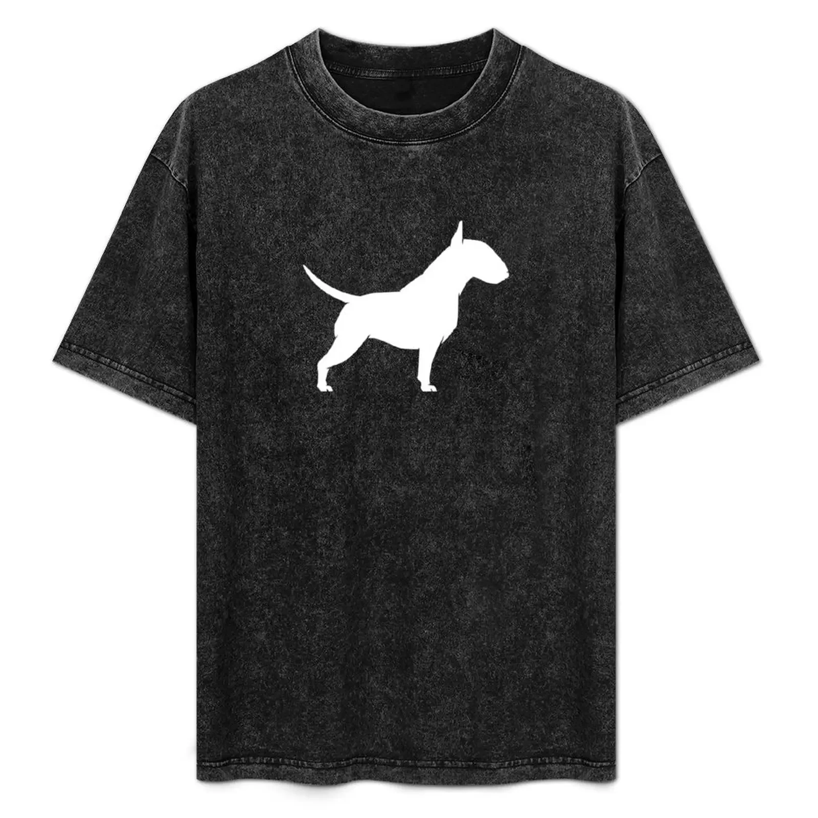 

Bull Terrier Silhouette T-Shirt cute tops anime shirt vintage graphic tee sweat shirts, men