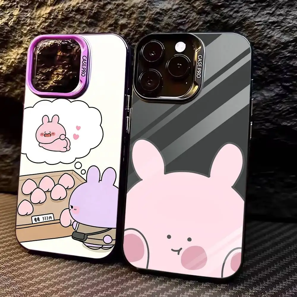 

Cartoon A-Asamimichan Phone Case For iPhone 17,16,15,14,13,12,11 Plus,Pro Max,Colored Silver Phone Case