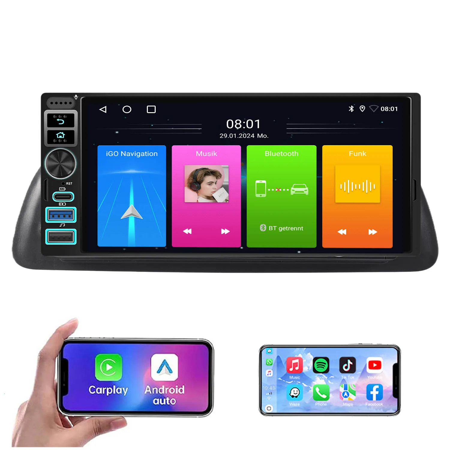 Android Car radio Carpaly GPS Navigation HD Reverse camera For Mercedes Benz Freightliner Sprinter 2500 3500 W901 W902 W903 W904