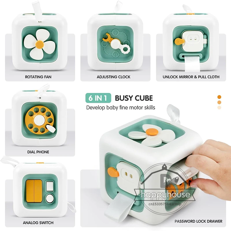 ألعاب مونتيسوري التعليمية لوحة الأعمال الحسية مهارات ممارسة الطفل درج مكعب تململ ألعاب تعليمية للذكور والإناث #5