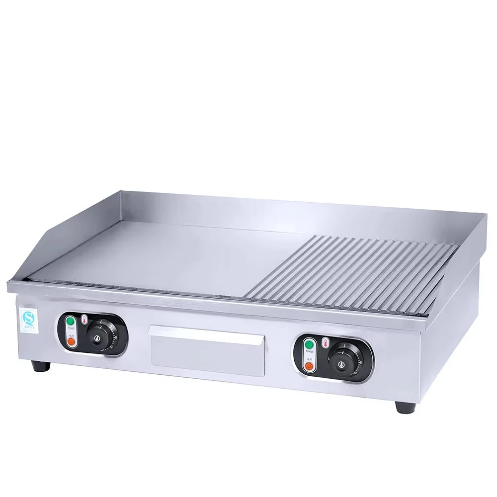 

Equipment Stainless Steel Mini Griddle/ Table Top Electric Flat Plate Griddle &Hotel Restaurant Kitchen Multifunctional