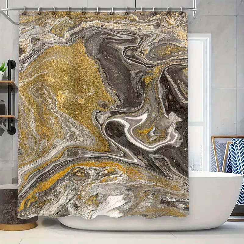 

Ярко-желтая занавеска для душа с подсолнухом и цветочным принтом, декор для ванной комнаты, подвесная водонепроницаемая ткань для украшения дома на кухне Dini