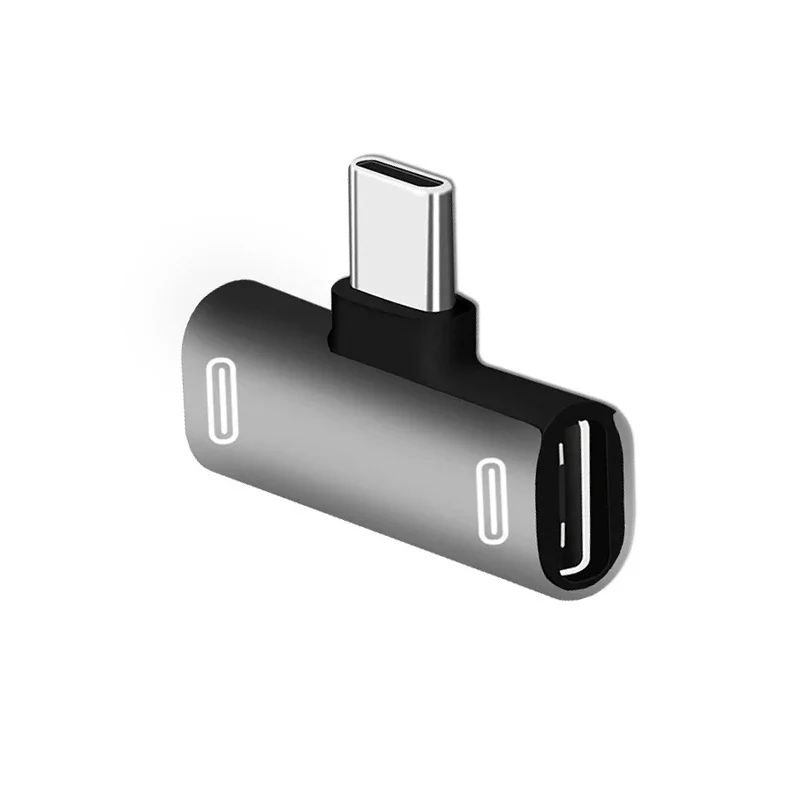 USB Tipo C para Tipo-C Adaptador, Cabo de carregamento, Fone de ouvido Conversor, 3 em 1, Xiaomi Mi 8, Mi 6 Headphone