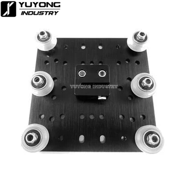 CNC 기계 부품용 블랙 양극산화 알루미늄 X라지 C 빔 갠트리 세트, V 슬롯 솔리드 V 휠 키트