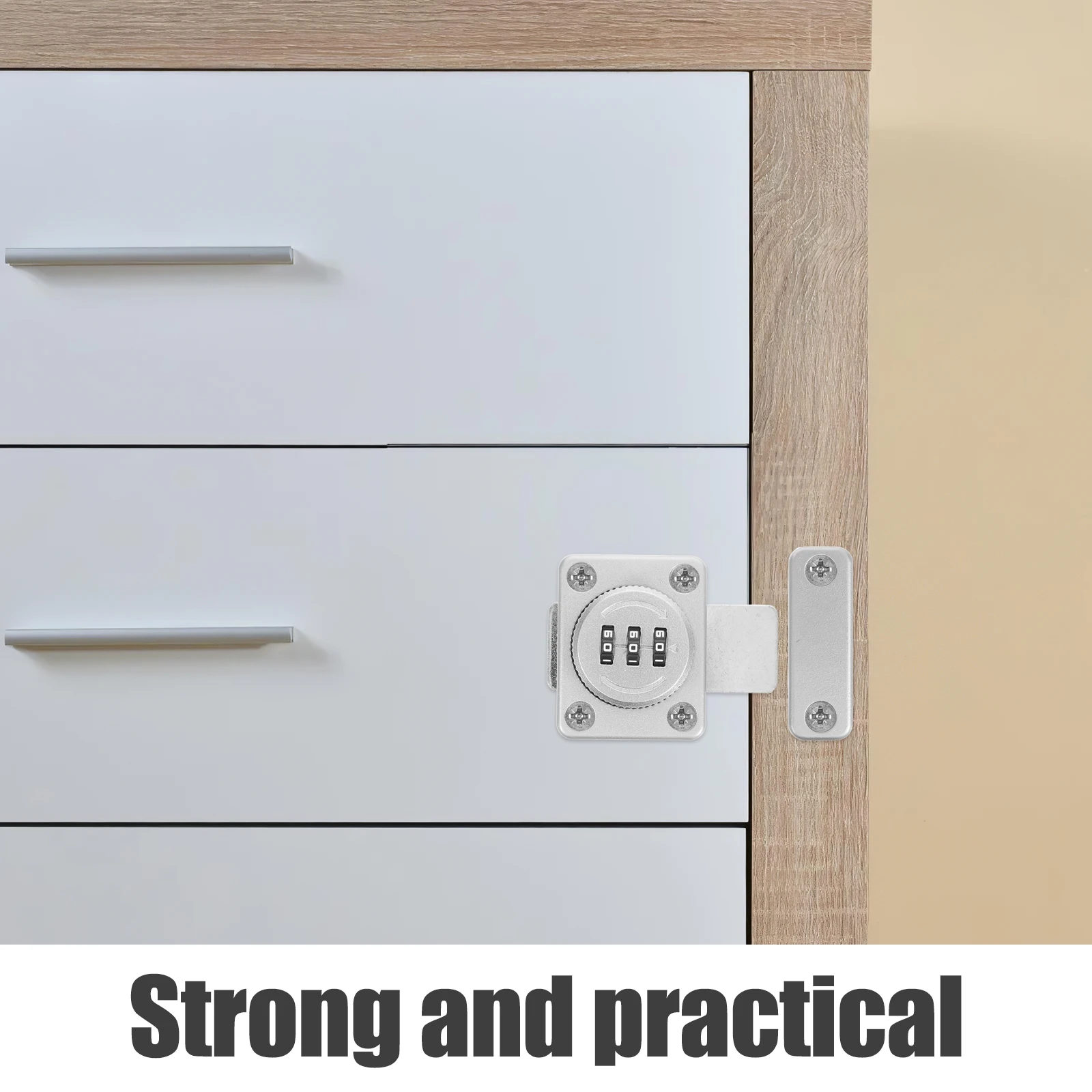 

Drawer Combination Lock Cabinet Password Latch Miniature Code Zinc Alloy Hasp 8303 High Security Versatile Easy Child