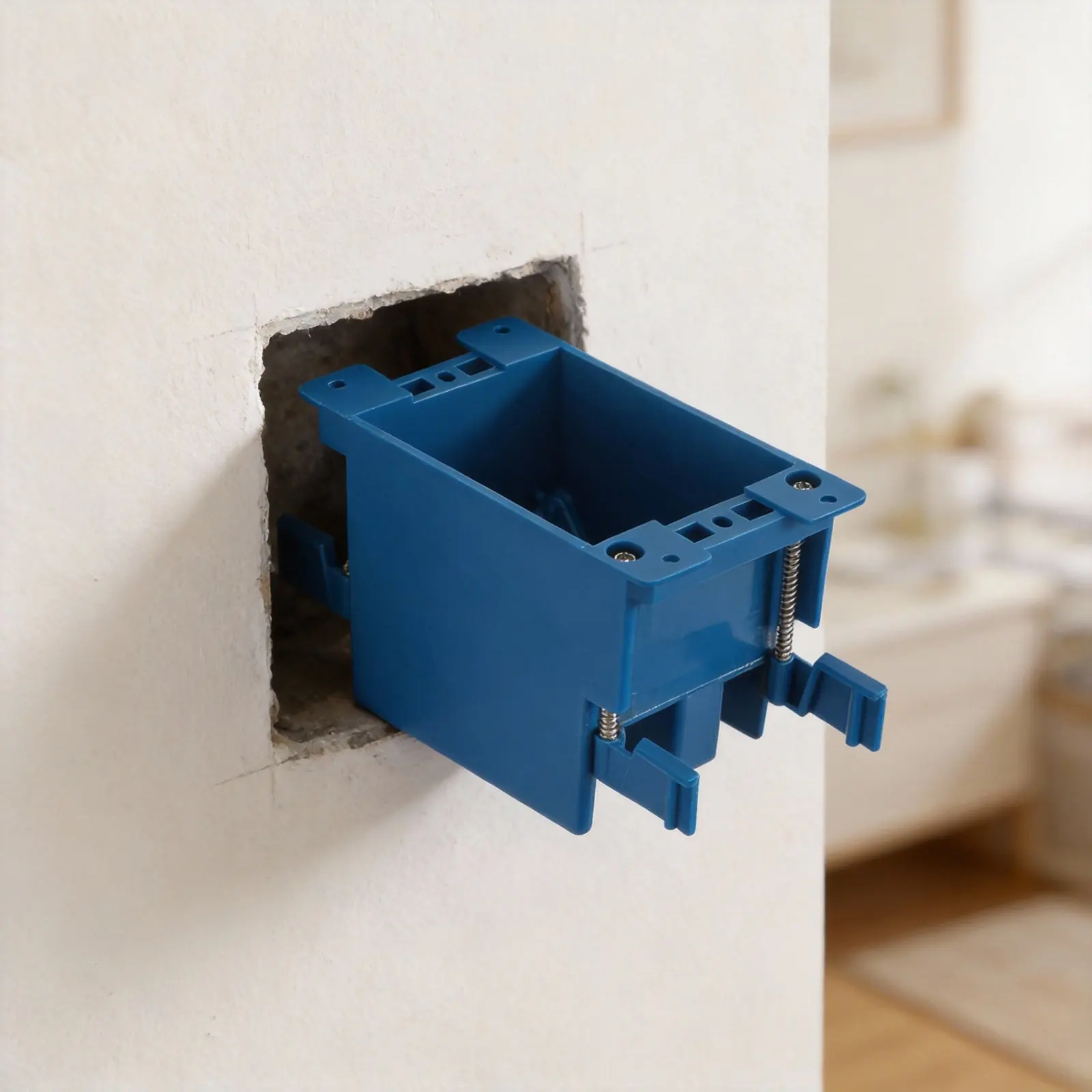 4Pcs Junction Box Fire-Resistant PVC Wall Mounted Electrical Outlet Old Work Recessed Socket Box Flush Mount for