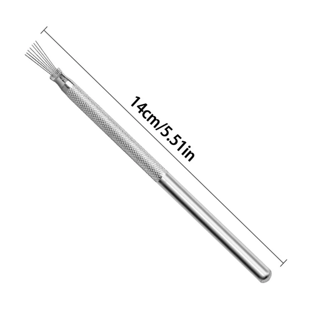 Stainless Steel 7-Pin Nail Liner Ultra-Thin Line 3D Tip Stripe Nail Art Brush Bendable Pins Precision Gel Painting Brush view 6