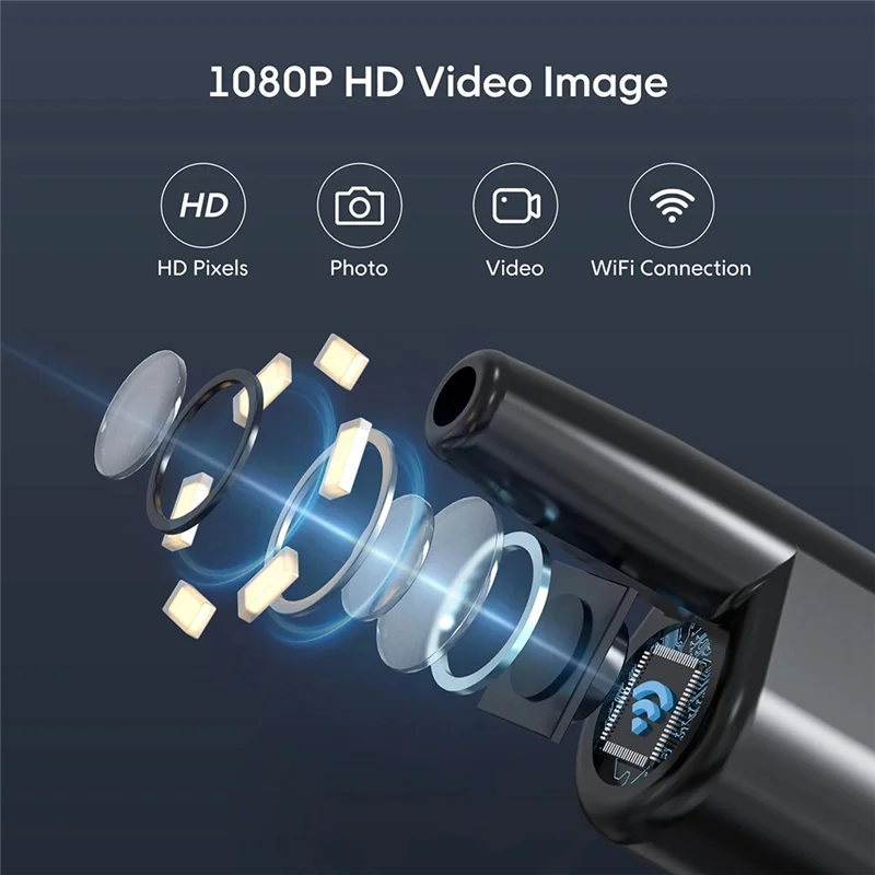 M12K-Visua ชุดทําความสะอาดหู 4 โหมดความดันไฟฟ้าหู Irrigator EAR WAX Removal ด้วยกล้อง APP สําหรับ IOS/Android