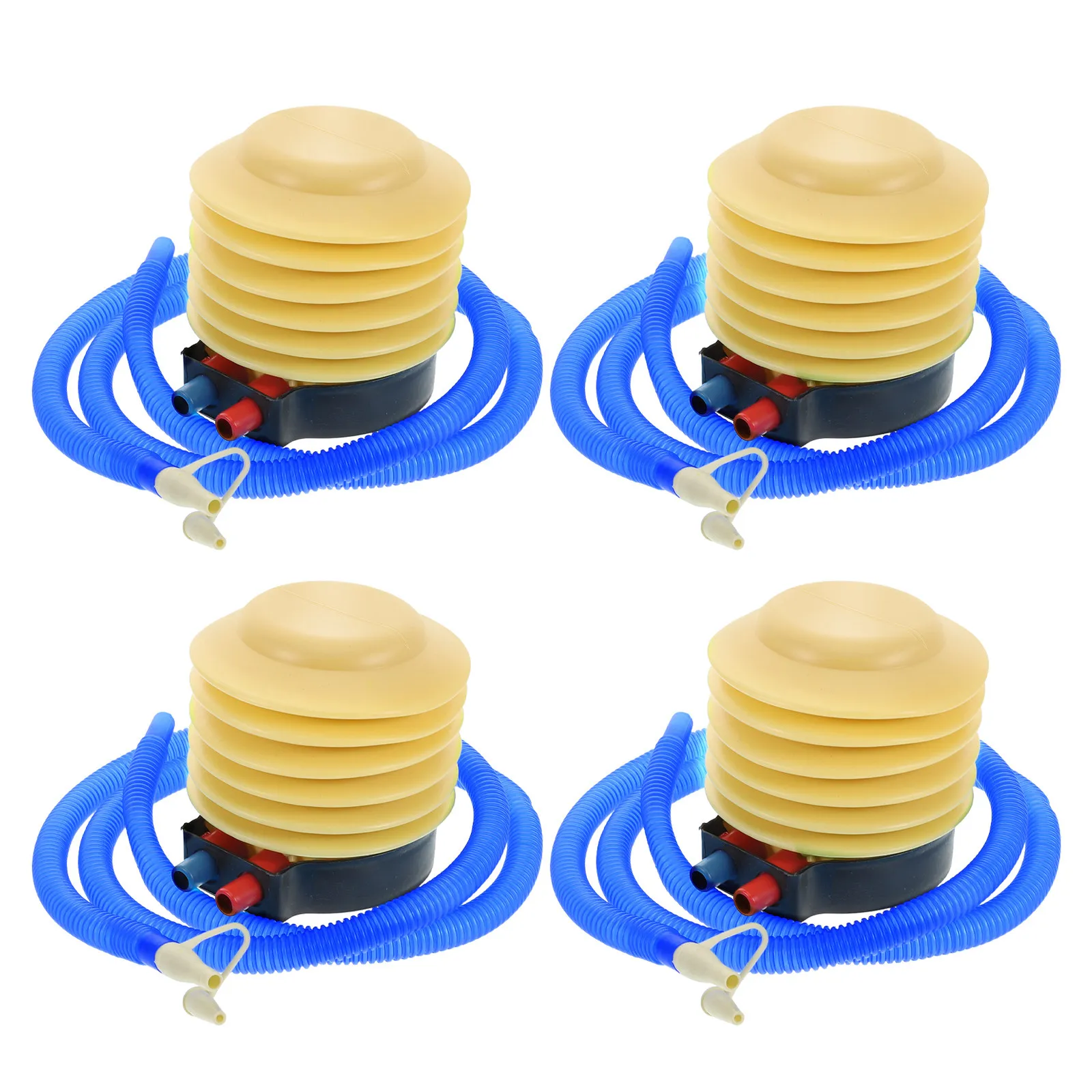 4Pcs Premium Foot Pump Smooth Airflow Deflate Inflate Function Portable Inflatables Pump for Balloons Balls Boats Mattresses