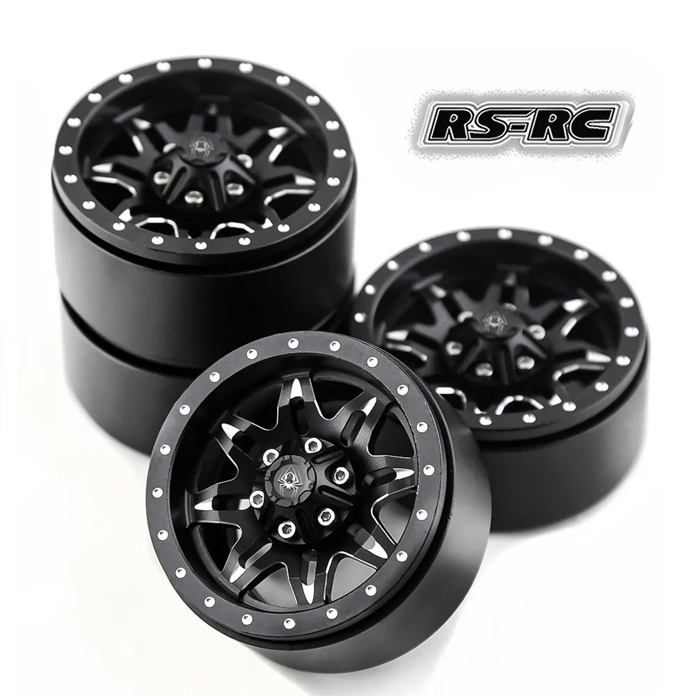 

NBRCI CNC Aluminum 6-Spokes 1.9" Beadlock Wheel Rim Hub for 1/10 RC Crawler Car Axial SCX10 Redcat Gen8 TRX4 VS4-10 R76