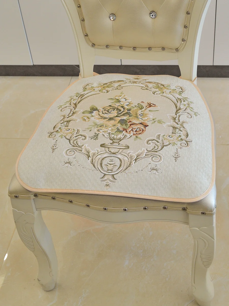 Anti-slip European -style Chair Cushion Simplicity Chenille Dining Chair Cushion Pad Four Seasons Universal Cushion