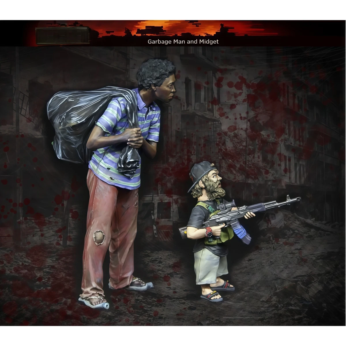 

Набор неокрашенных моделей из смолы в масштабе 1/35, Джанки и Дварф, в разобранном и неокрашенном виде, GK, 1666R