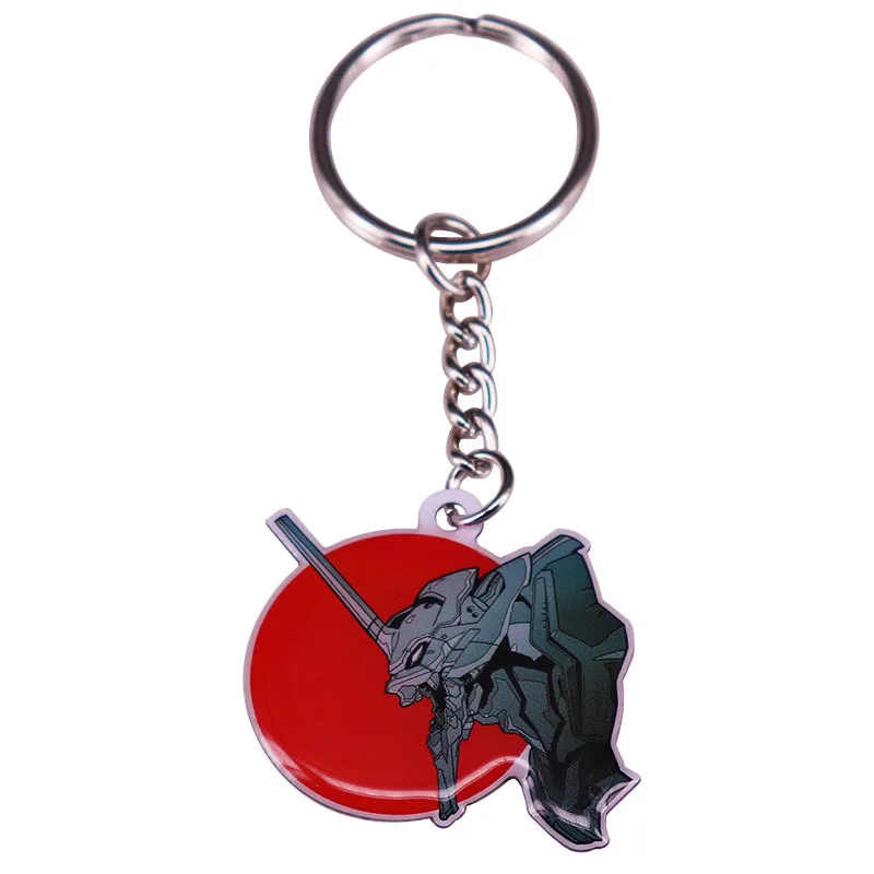 New Anime Neon Genesis Evangelion Eva Keychain Spear of Metal Pendant Model Nerv Asuka Langley Soryu Ayanami Rei Keyring Jewlery