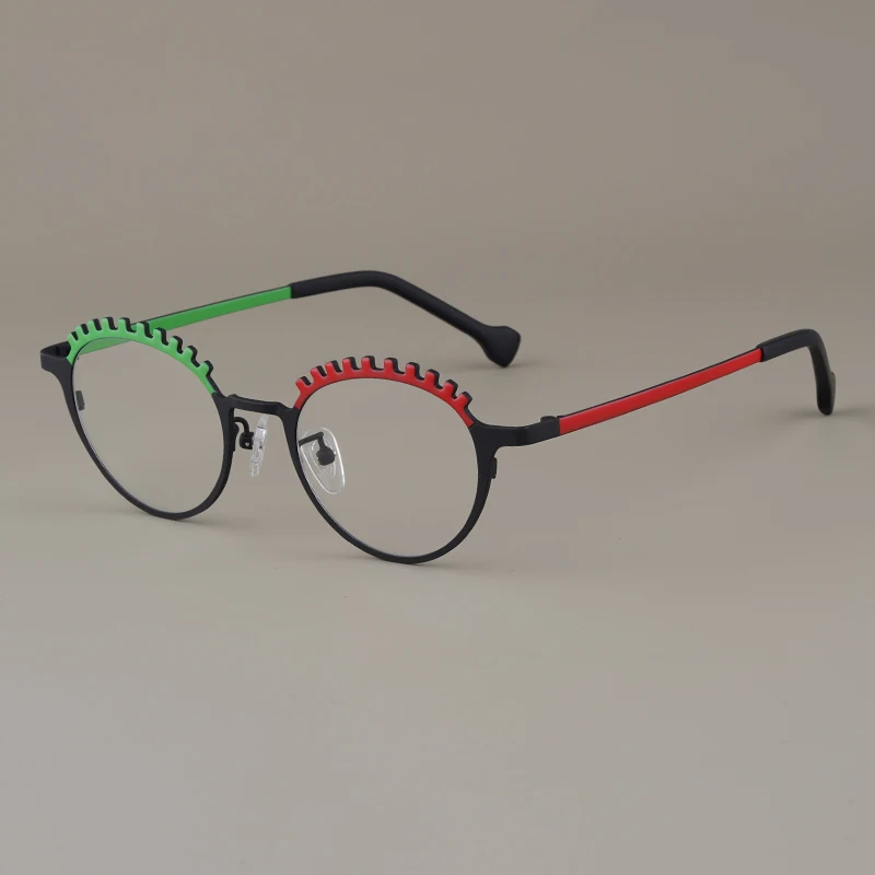 

Japanese Style Handmade High Quality Vintage Titanium Oval Glasses Frame For Men Women Designer Retro Fashion Eyeglasses