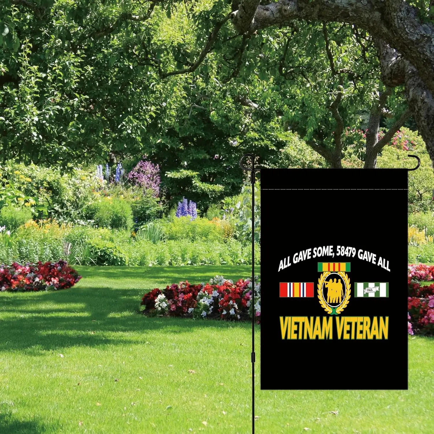 Vietnam Veteran Garden Flag 12x18 IN Indoor Outdoor Yard Lawn Decorate Vivid Color And Anti UV Fading